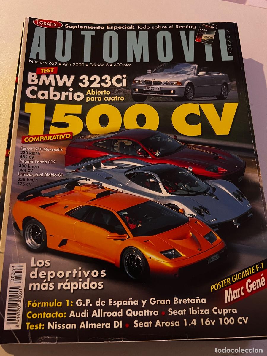 Cars: AUTOM&Oacute;VIL. N&deg; 269. JUNIO 2000. BMW CABRIO 323 Ci. FERRARI 550 MARANELLO. PAGANI ZONDA C12.