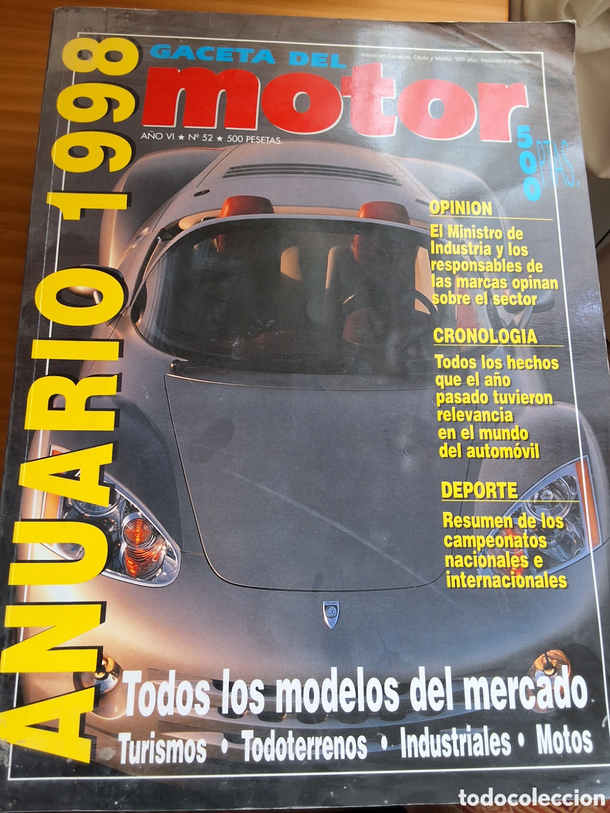Auto: Gaceta del motor revista autom&oacute;viles anuario 1998