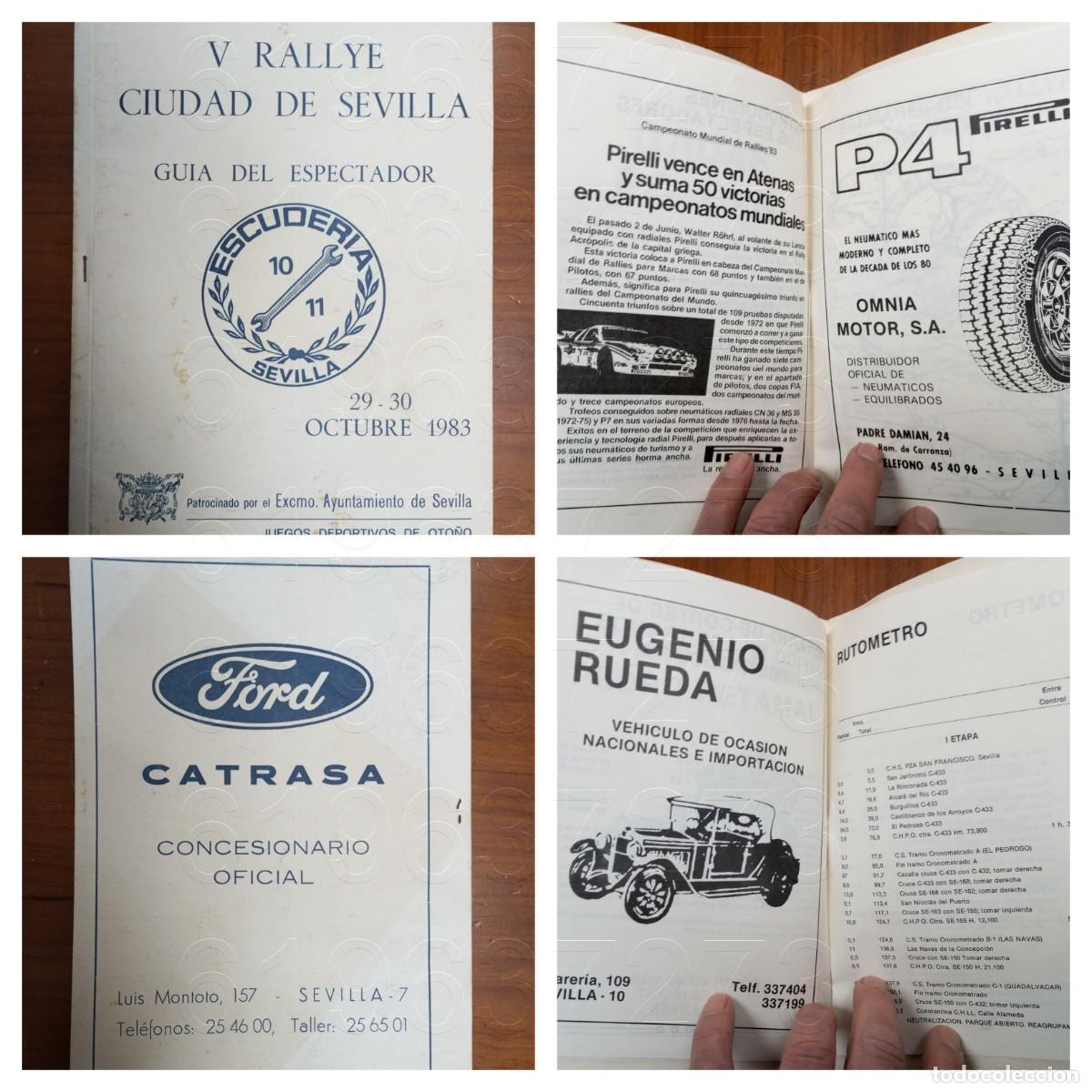 Voitures: V RALLYE CIUDAD DE SEVILLA 1983 FOLLETOGUIA DEL ESPECTADOR W7