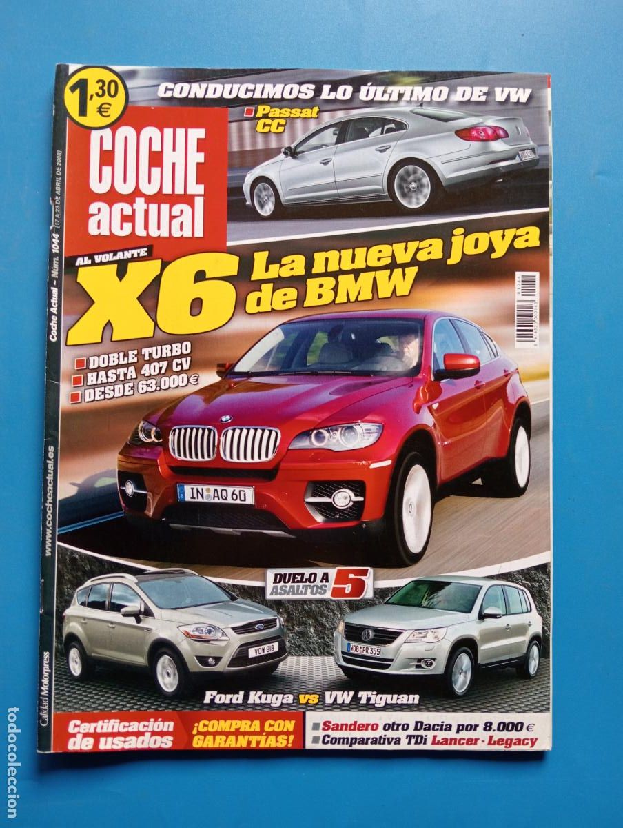 Voitures: COCHE ACTUAL. N&ordm; 1044. ABRIL 2008. X6 LA NUEVA JOYA DE BMW. DOBLE TURBO. HASTA 407 CV. LEER.