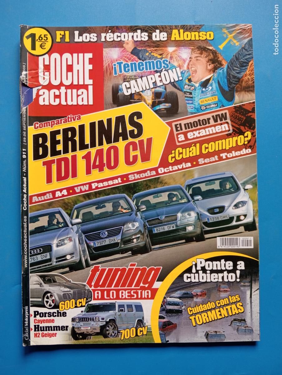 Autos: COCHE ACTUAL. N&ordm; 911. SEPTIEMBRE 2005. BERLINAS TDI 140 CV. CUIDADO CON LAS TORMENTAS. LEER.