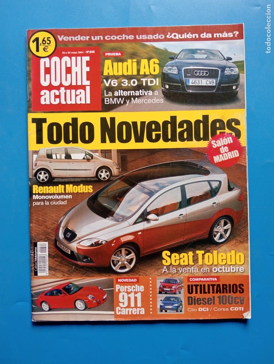 Autos: COCHE ACTUAL. N&ordm; 840. MAYO 2004. TODO NOVEDADES. RENAULT MODUS. SEAT TOLEDO. LEER.