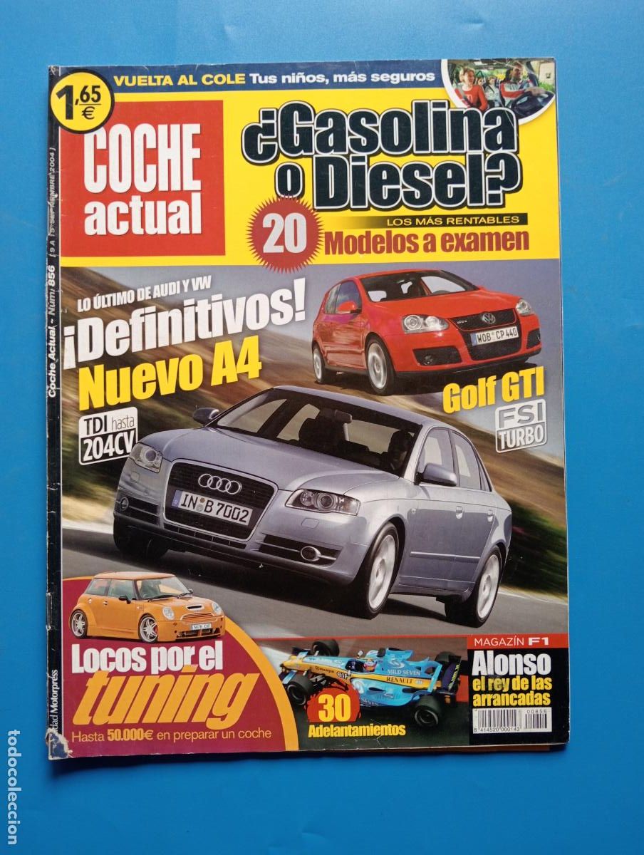 Autos: COCHE ACTUAL. N&ordm; 856. SEPTIEMBRE 2004. DEFINITIVOS. LO ULTIMO DE AUDI VW. GOLF GTI. LEER.