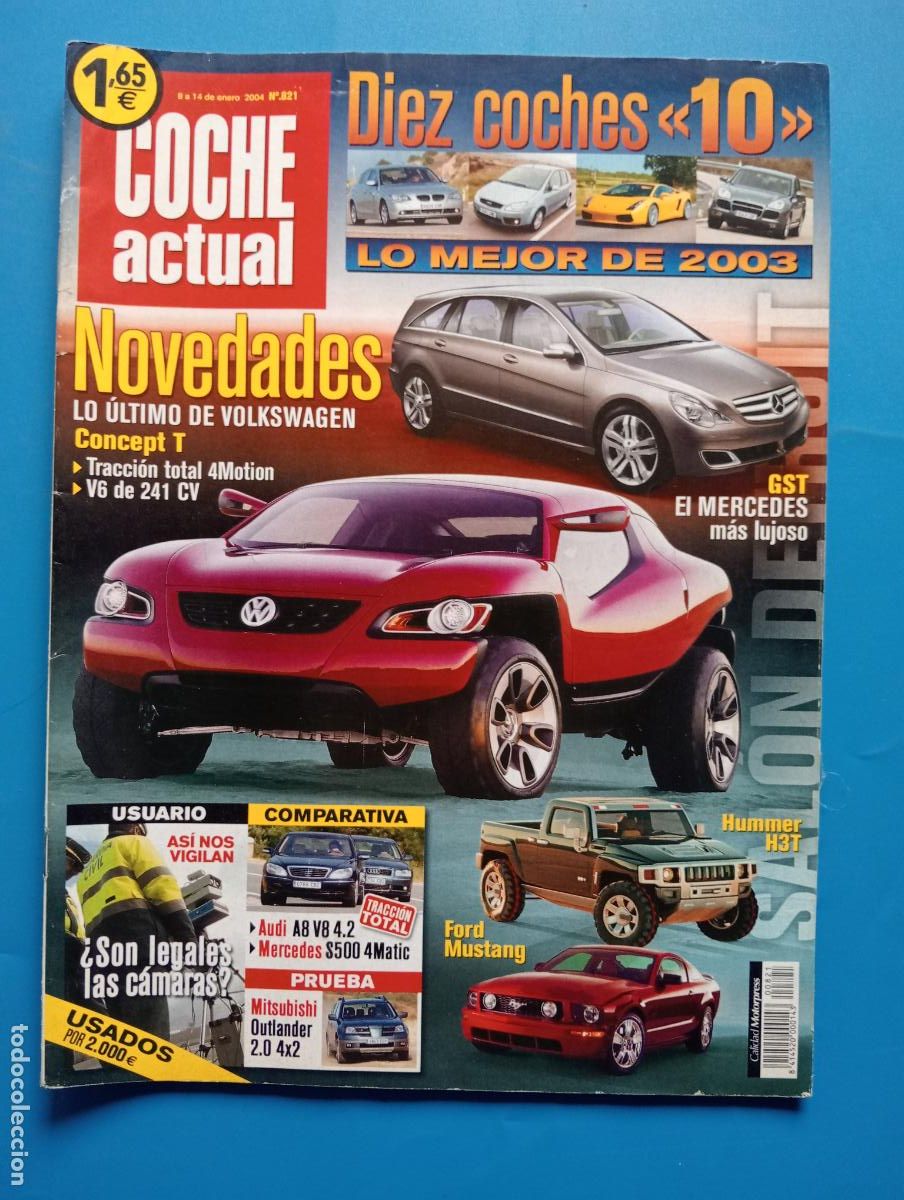 Autos: COCHE ACTUAL. N&ordm; 821. ENERO. 2004. GST, EL MERCEDES MAS LUJOSO. NOVEDADES. V6 DE 241 CV. LEER.