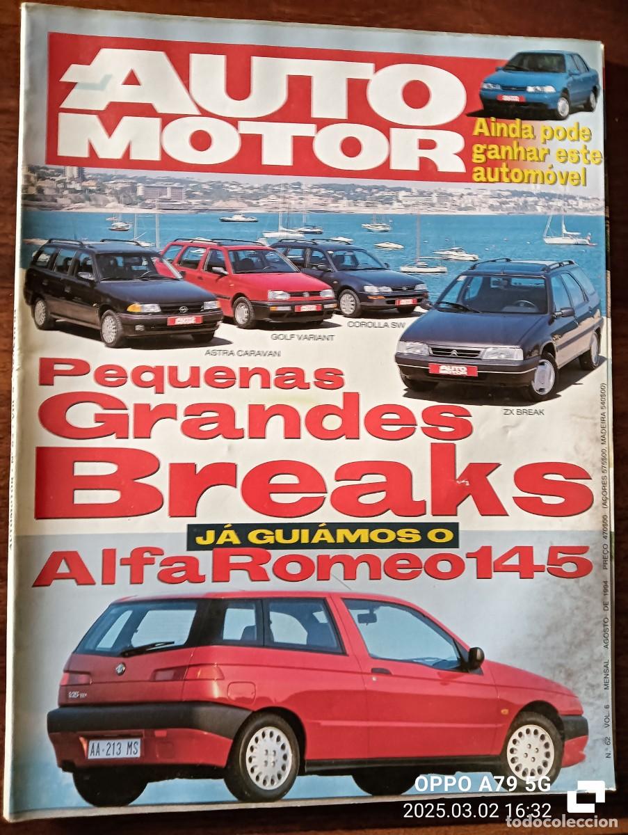 Cars: 1994 REVISTA AUTO MOTOR - ALFA ROMEO 145 - ASTRA CARAVAN - GOLF VARIANT - COROLLA SW - ZX BREAK