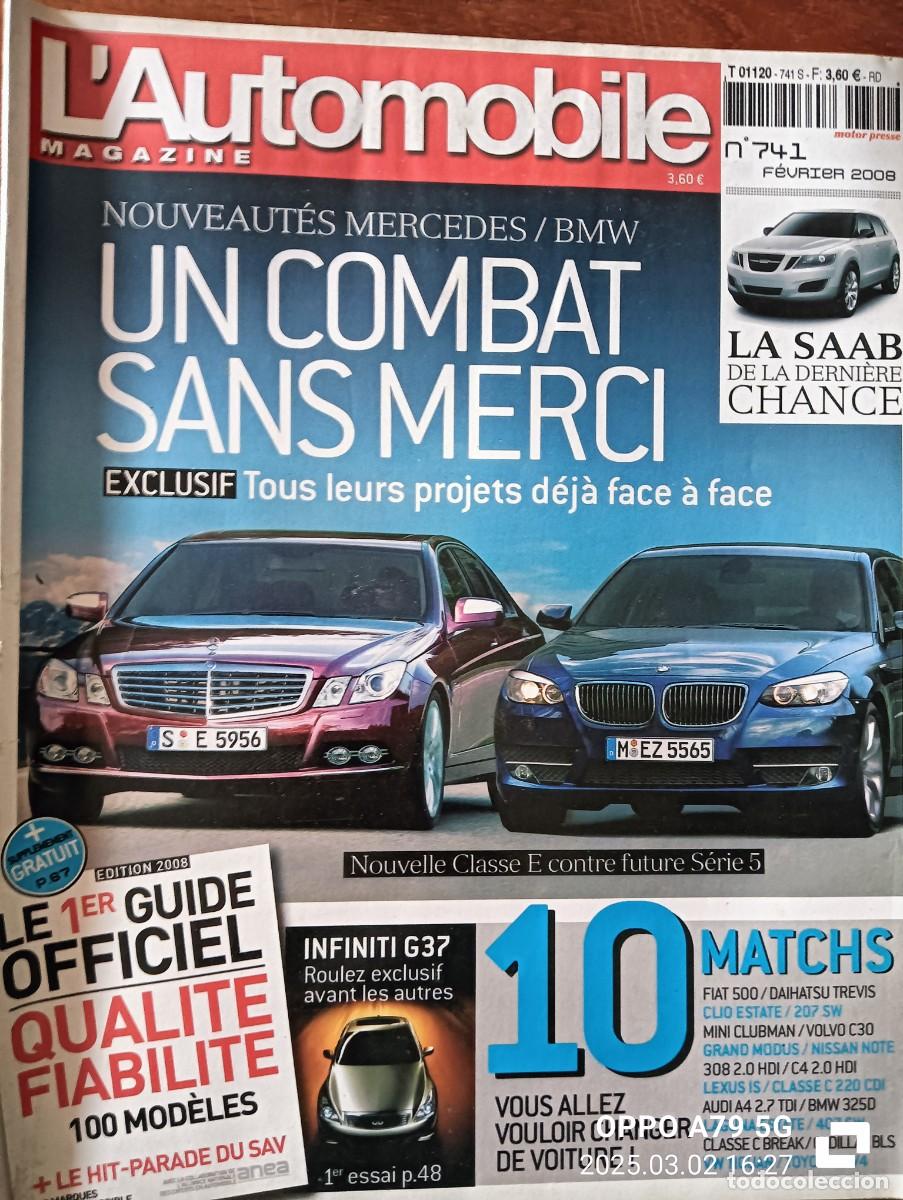 Auto: 2008 REVISTA L`AUTOMOBILE - MERCEDES CLASSE E VS BMW SERIE 5 - FIAT 500 - MINI CLUBMAN