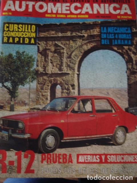 Voitures: REVISTA AUTOMECANICA 16 Renault R12 - 4 h Jarama