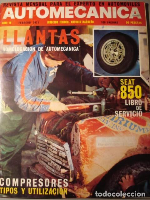 Voitures: REVISTA AUTOMECANICA 18 Seat 850 normal especial coupe spider libro de servicio - llantas escapes co