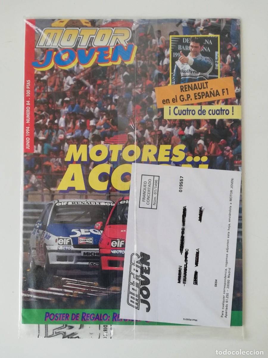 Autos: REVISTA MOTOR JOVEN N&ordm; 84 - JUNIO 1994 - RENAULT EN EL G.P. ESPA&Ntilde;A F1 - PRECINTADA - SIN USO