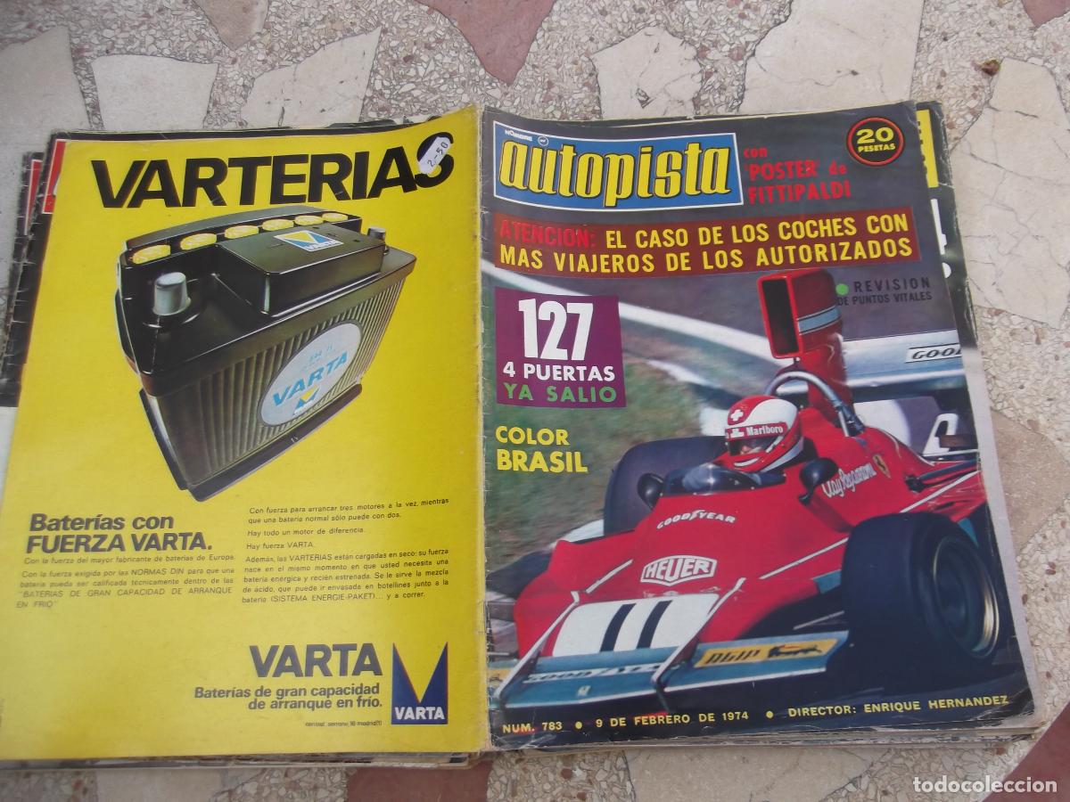 Coches: autopista n&ordm; 783, 1974, poster fittipaldi, opel kadett, factores basicos seguridad mecanica