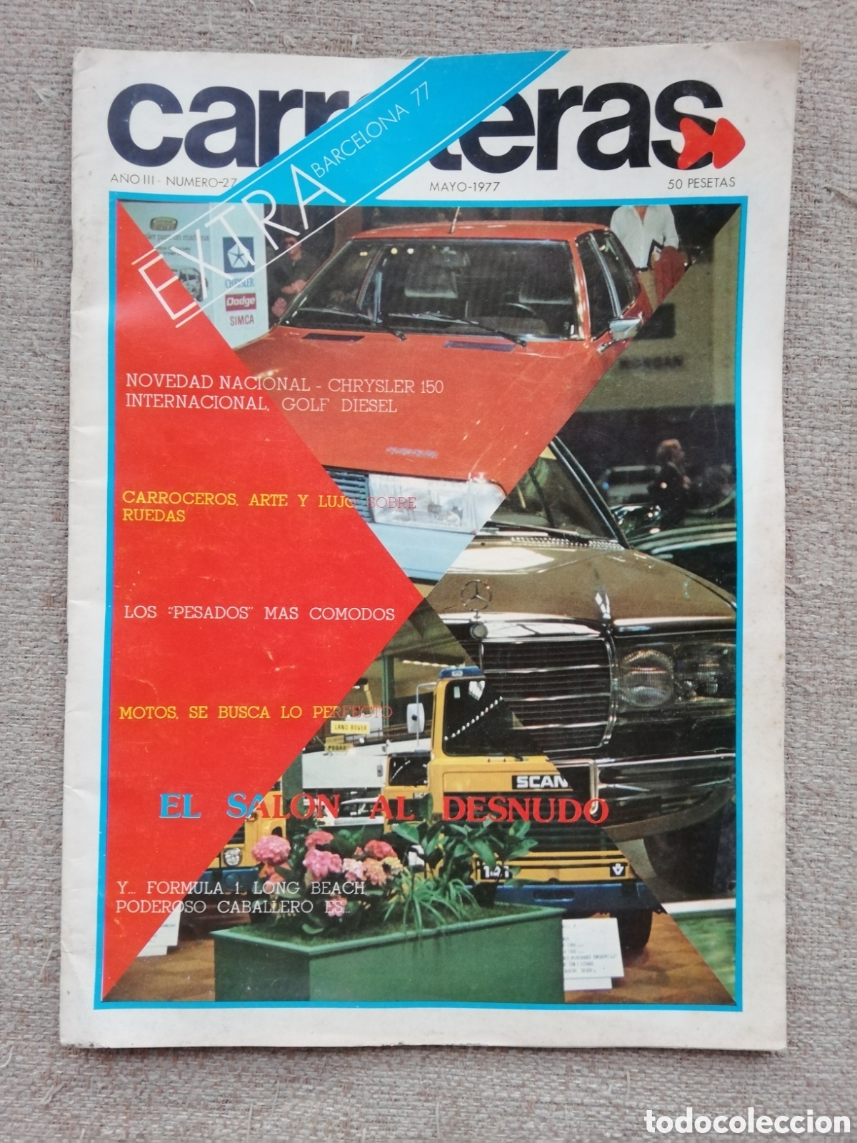 Autos: Revista Carreteras. A&ntilde;o III. Numero 27. Mayo 1977