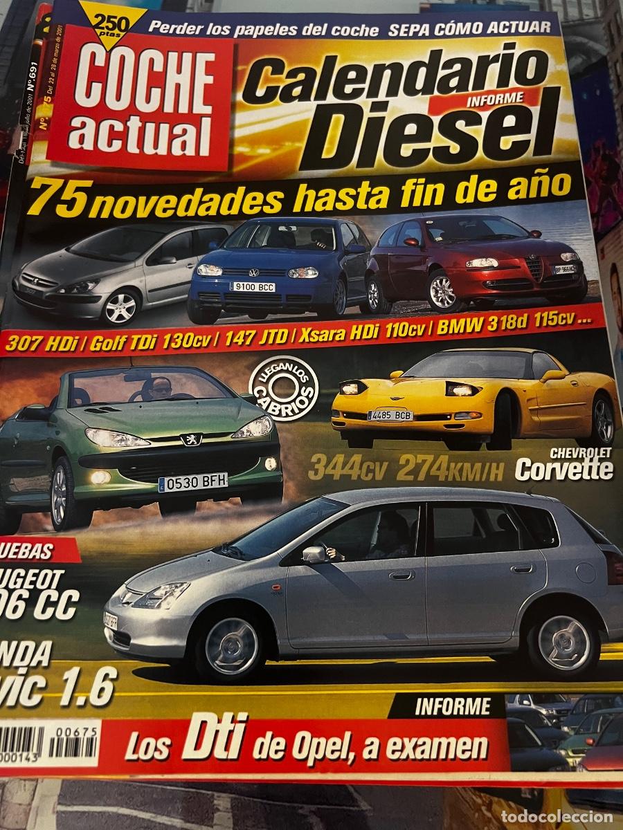 Cars: COCHE ACTUAL. N&deg; 675. MARZO 2001. CALENDARIOS DI&Eacute;SEL. PEUGEOT 206 CC. HONDA CIVIC 1.6.