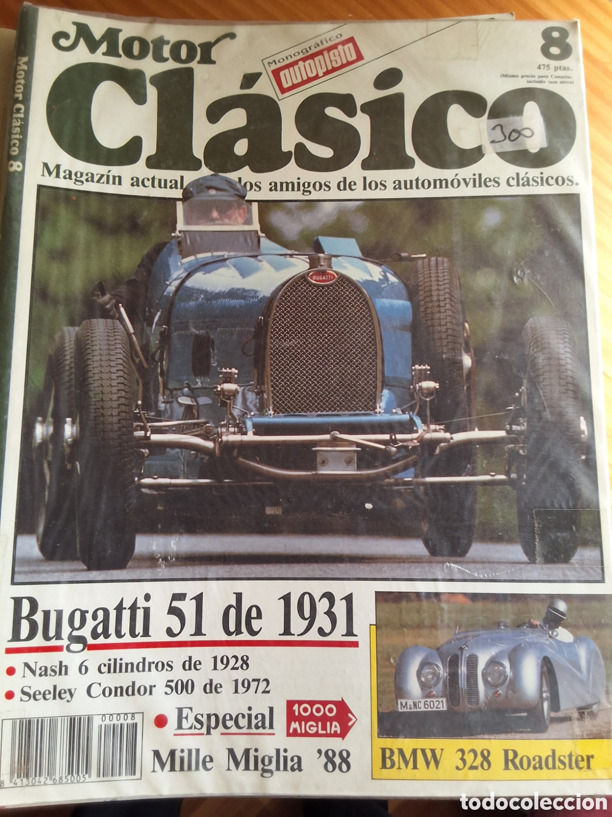 Autos: Motor clasico revista n&uacute;mero 8 a&ntilde;o 1988/8 bugatty 51 Miglia