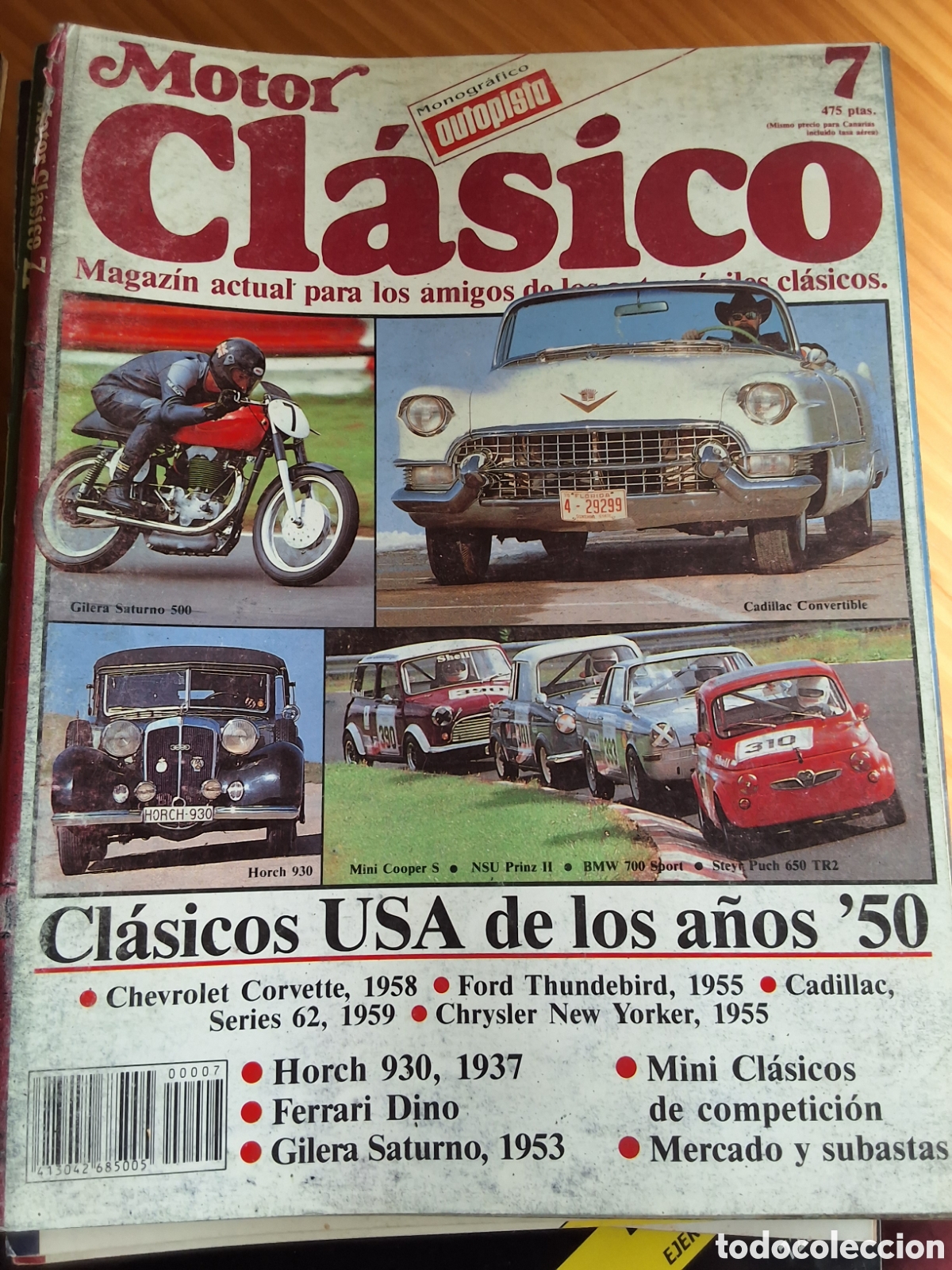 Autos: Motor clasico revista n&uacute;mero 7 a&ntilde;o 1988/7 usa a&ntilde;os 50