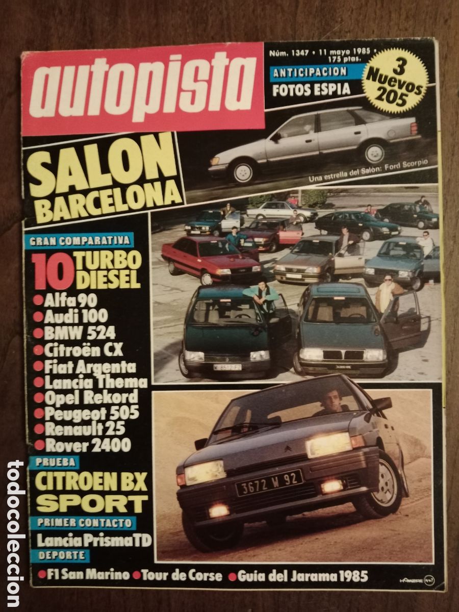 Coches: Revista autopista n. 1347 de 1985 autom&oacute;vil Citroen