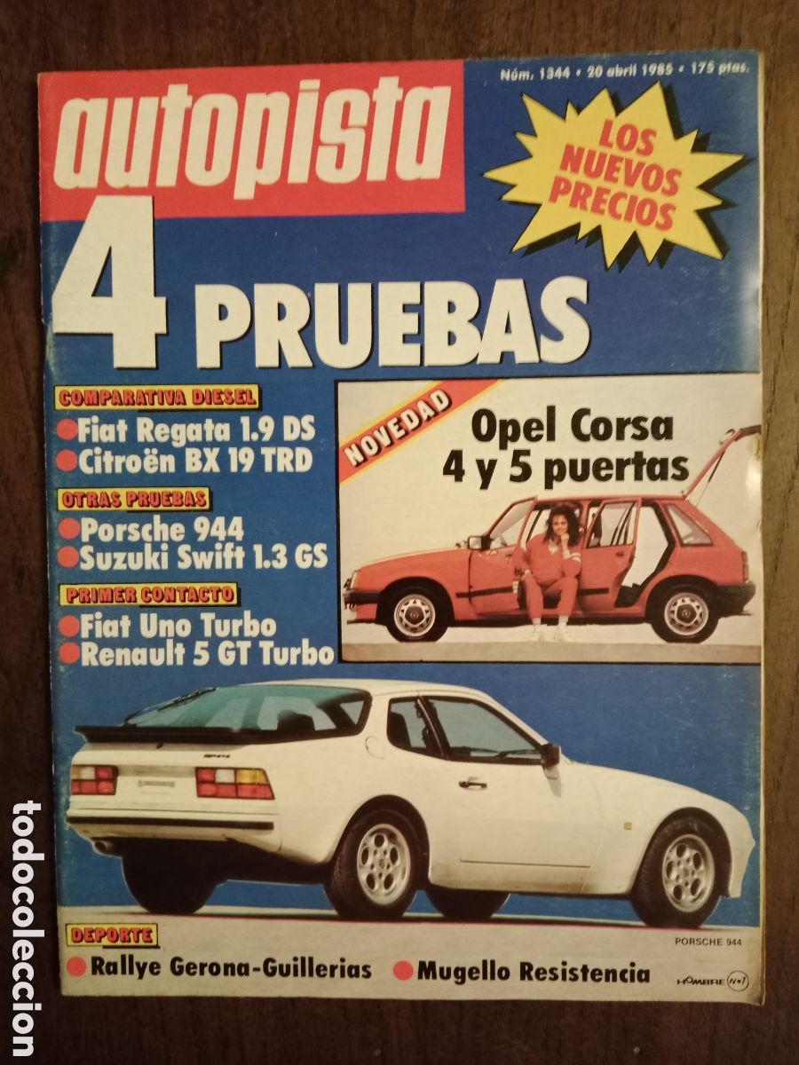 Coches: Revista autopista n. 1344 de 1985 autom&oacute;vil Porsche Citroen Fiat