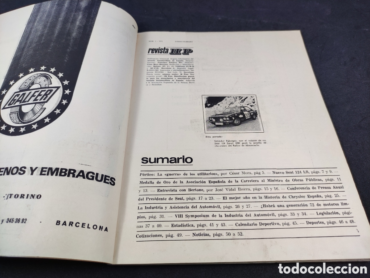 Coches: Revista HP n&uacute;mero 1 edici&oacute;n de 1973 - Foto 3
