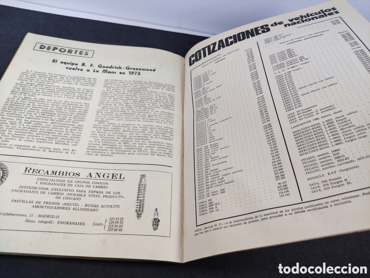 Coches: Revista HP n&uacute;mero 1 edici&oacute;n de 1973 - Foto 7