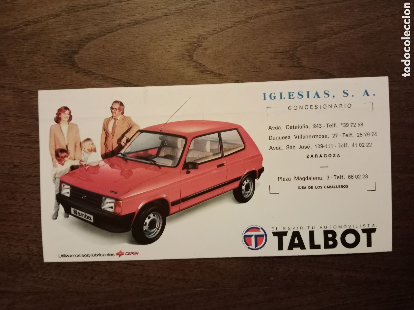 Coches: Folleto autom&oacute;vil Talbot samba