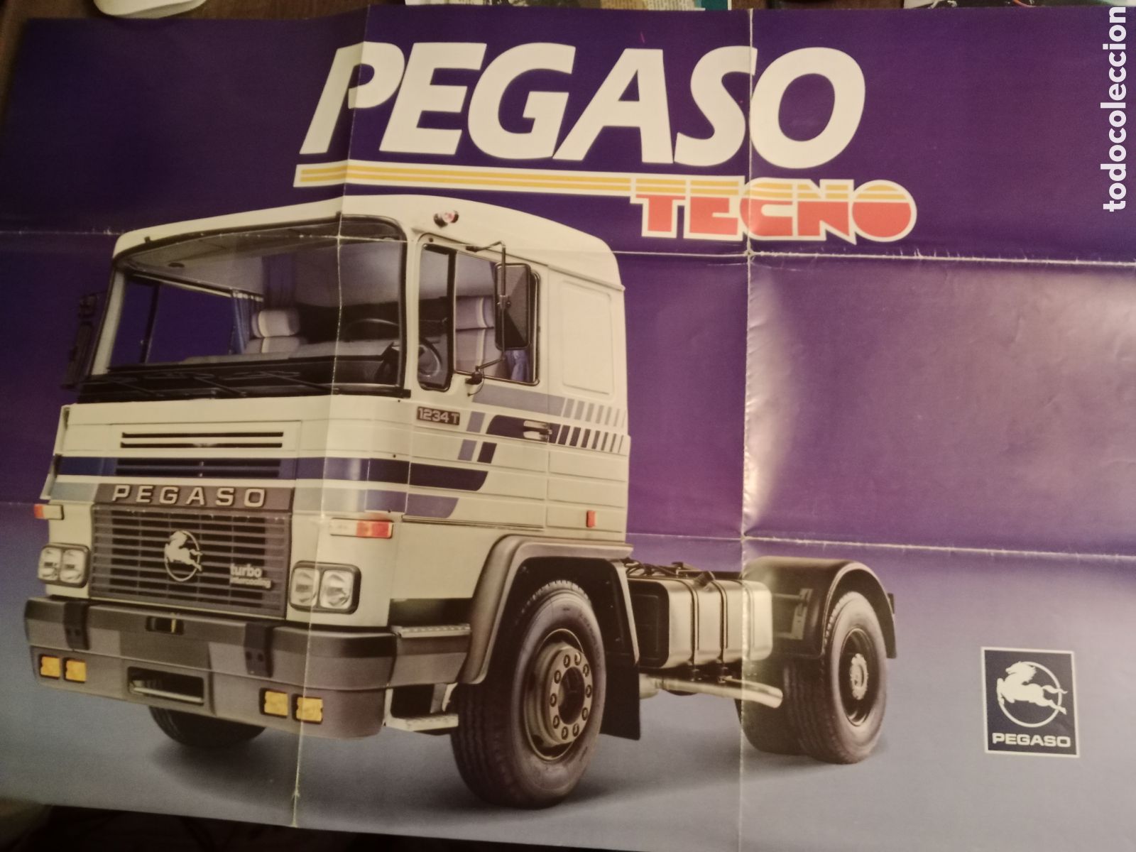Coches: Poster cami&oacute;n Pegaso tecno de 1986