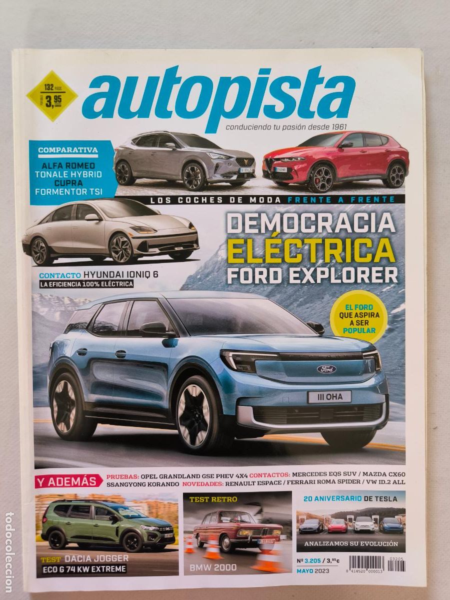 Coches: AUTOPISTA N&ordm; 3205 - MAYO 2023 - ALPHA ROMEO TONALE / CUPRA FORMENTOR TS / DACIA JOGGER (H1)