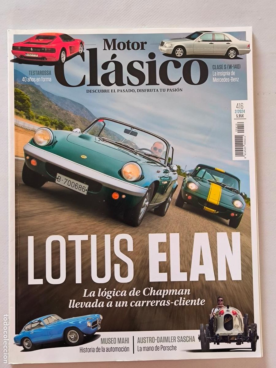 Coches: MOTOR CLASICO N&ordm; 416 - FEBRERO 2024 - PEUGEOT 205 / DE TOMASO PANTERA GTS / CITROEN 11 (V1)