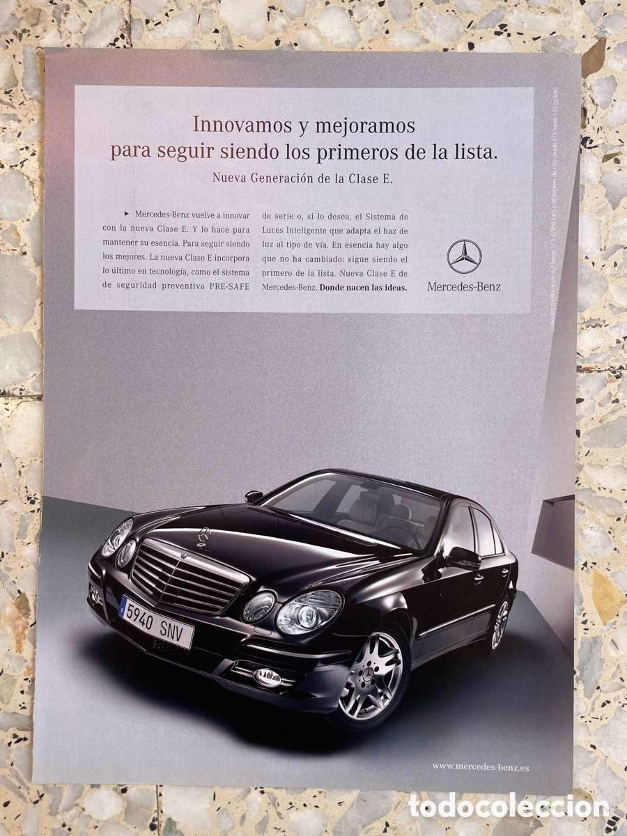 Coches: Publicidad Mercedes Clase E / Hoja de revista