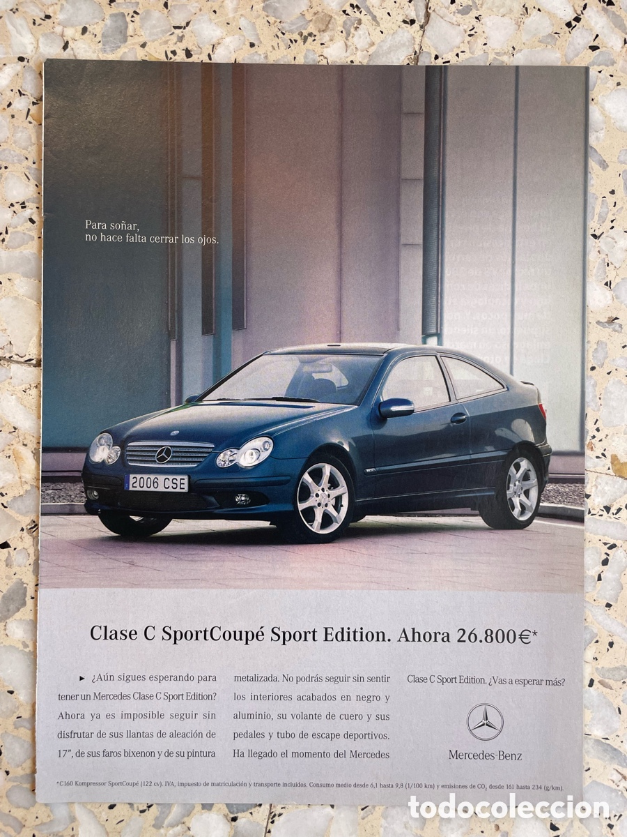 Coches: Publicidad Mercedes Clase C Sport Coupe / Hoja de revista