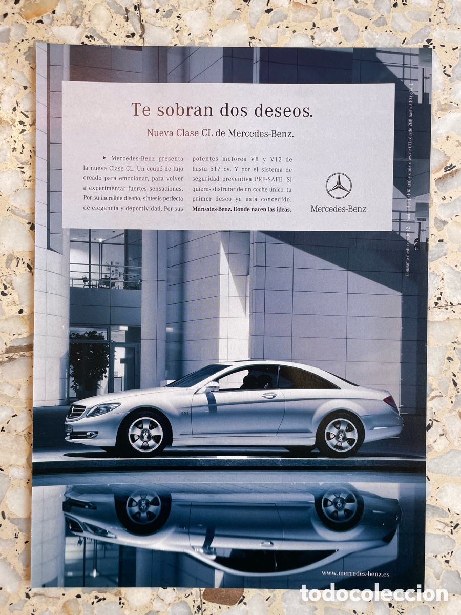 Coches: Publicidad Mercedes Clase CL / Hoja de revista