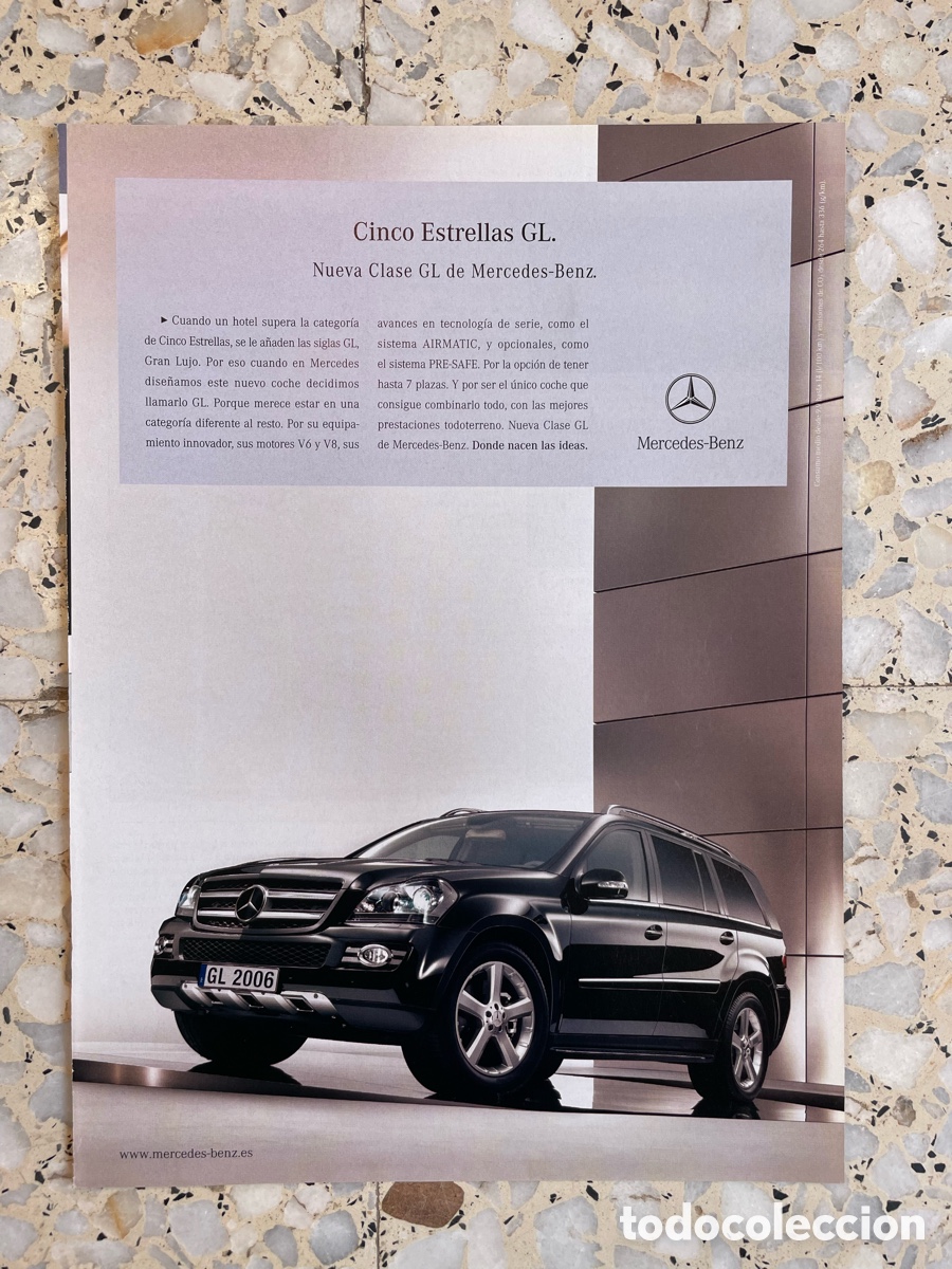 Coches: Publicidad Mercedes Clase GL / Hoja de revista