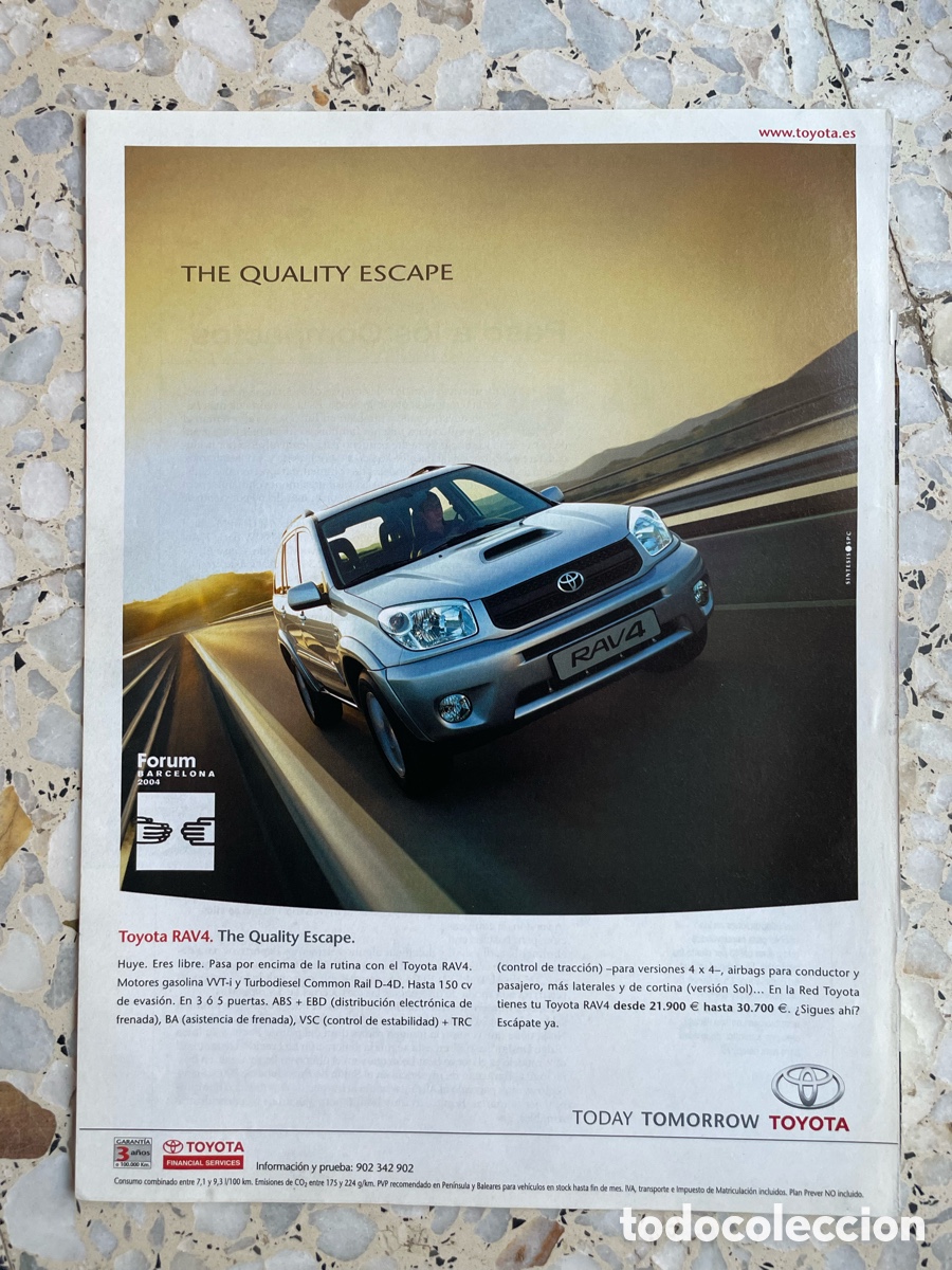 Coches: Publicidad Toyota RAV4 / Hoja de revista