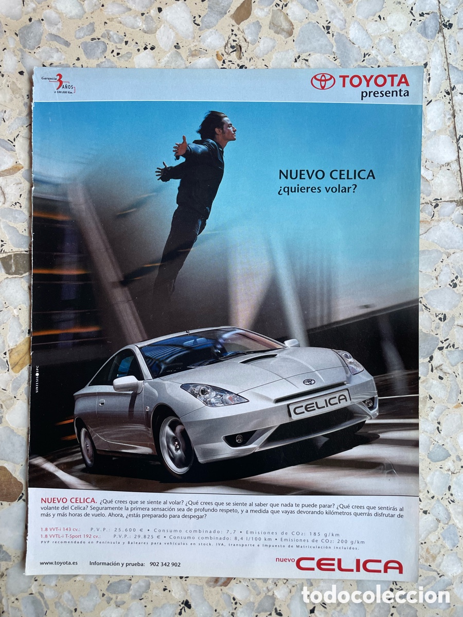 Coches: Publicidad Toyota Celica / Hoja de revista