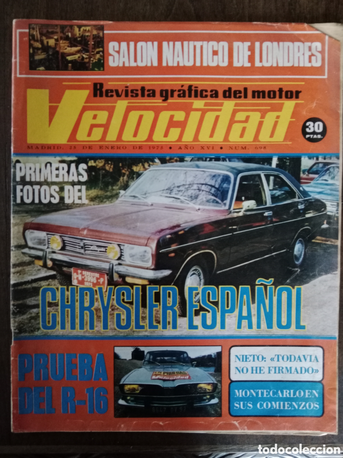 Coches: Revista velocidad n. 698 de 1975 autom&oacute;vil Chrysler 180 motocicleta ossa