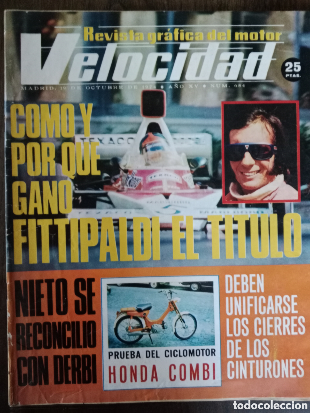 Coches: Revista velocidad n. 684 de 1974 autom&oacute;vil Citroen motocicleta bultaco honda