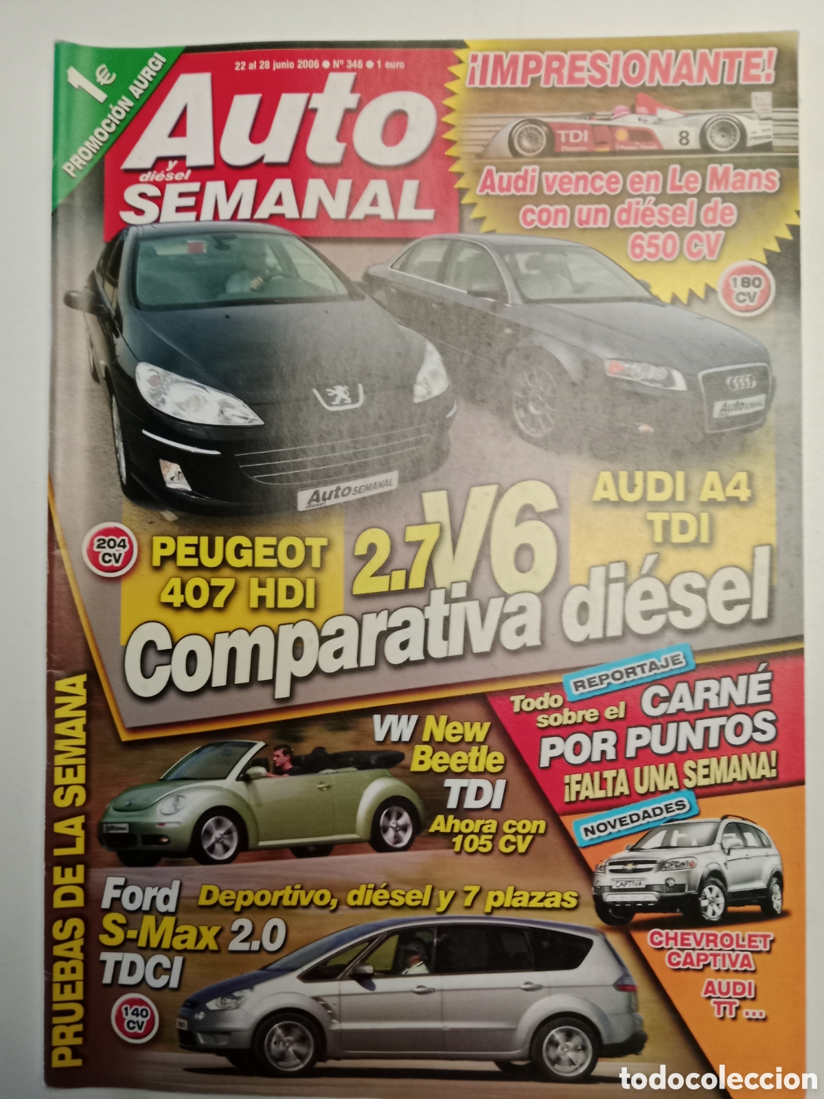 Coches: Revista auto diesel n. 346 de 2006 autom&oacute;vil
