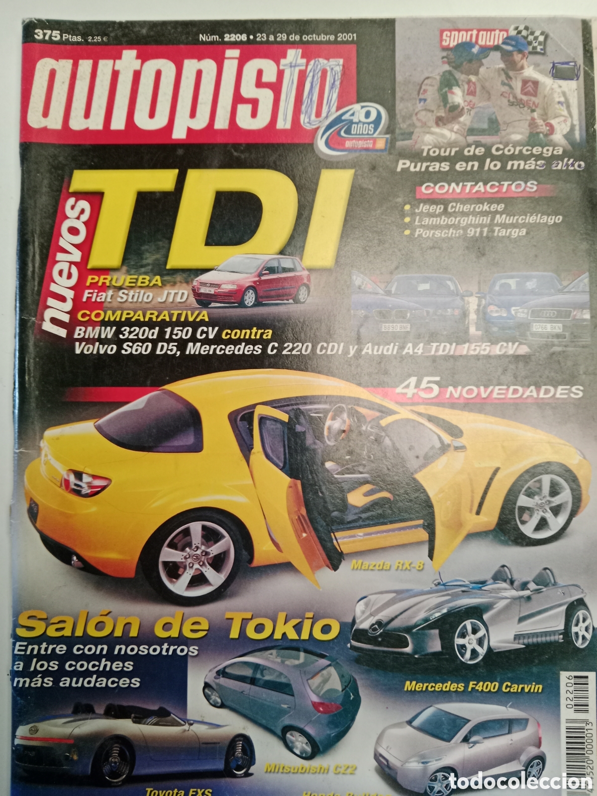 Coches: Revista autopista n. 2206 de 2001 autom&oacute;vil