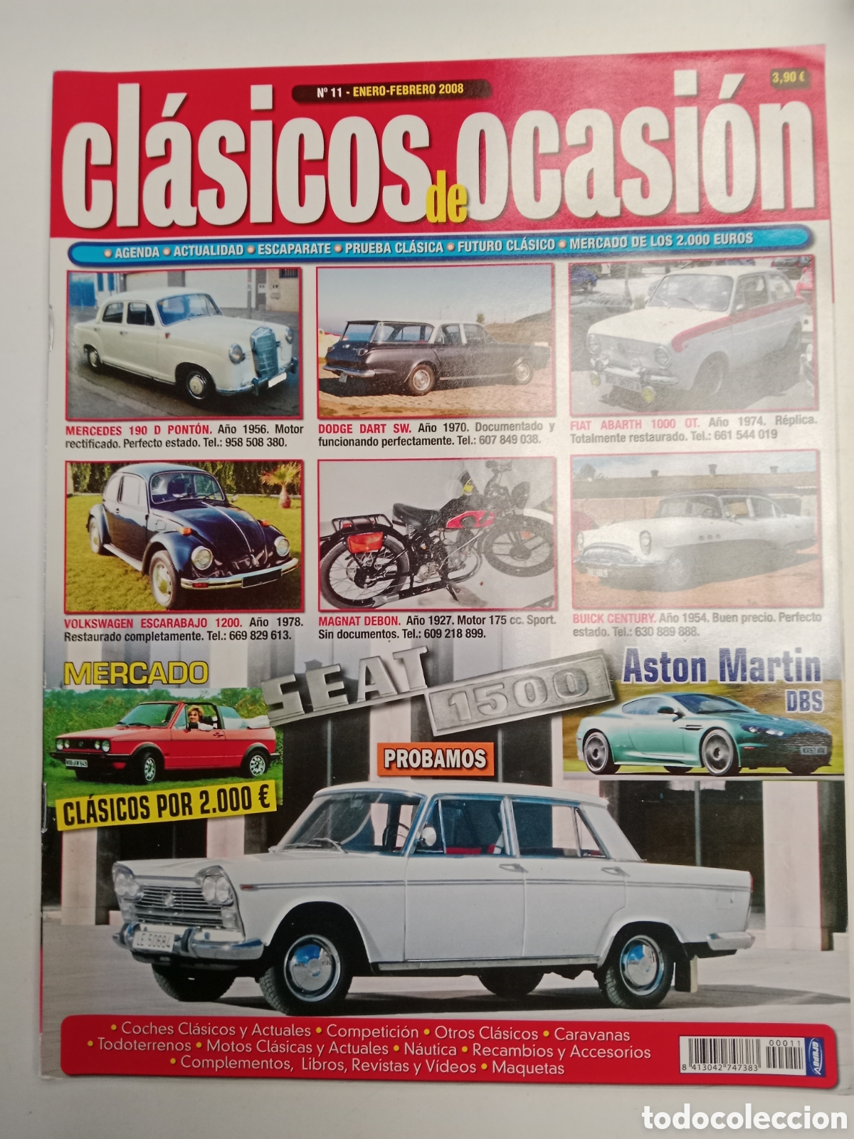 Coches: Revista cl&aacute;sicos de ocasi&oacute;n n. 11 de 2008 autom&oacute;vil Seat
