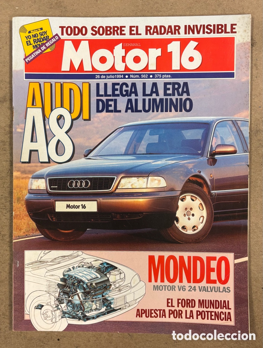 Coches: MOTOR 16 N&deg; 562 (1994). AUDI A8, FORD MONDEO V6 24 V&Aacute;LVULAS, JEEP CHEROKEE 2.5 EFI,&hellip;