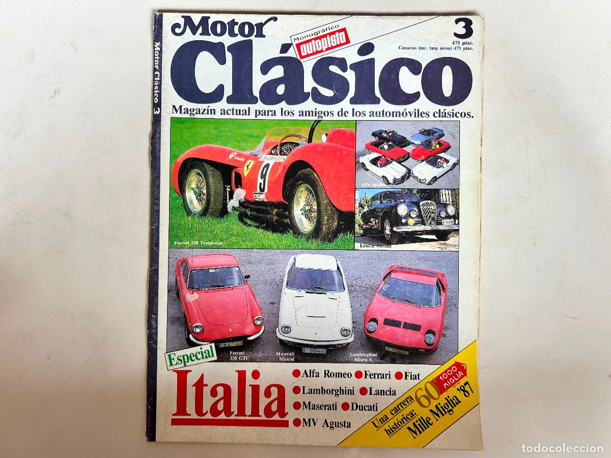 Coches: N.3-MOTOR CL&Aacute;SICO-ALFA ROMEO,MASERATI,FERRARI-REVISTA AUTOM&Oacute;VIL COCHE COLECCI&Oacute;N