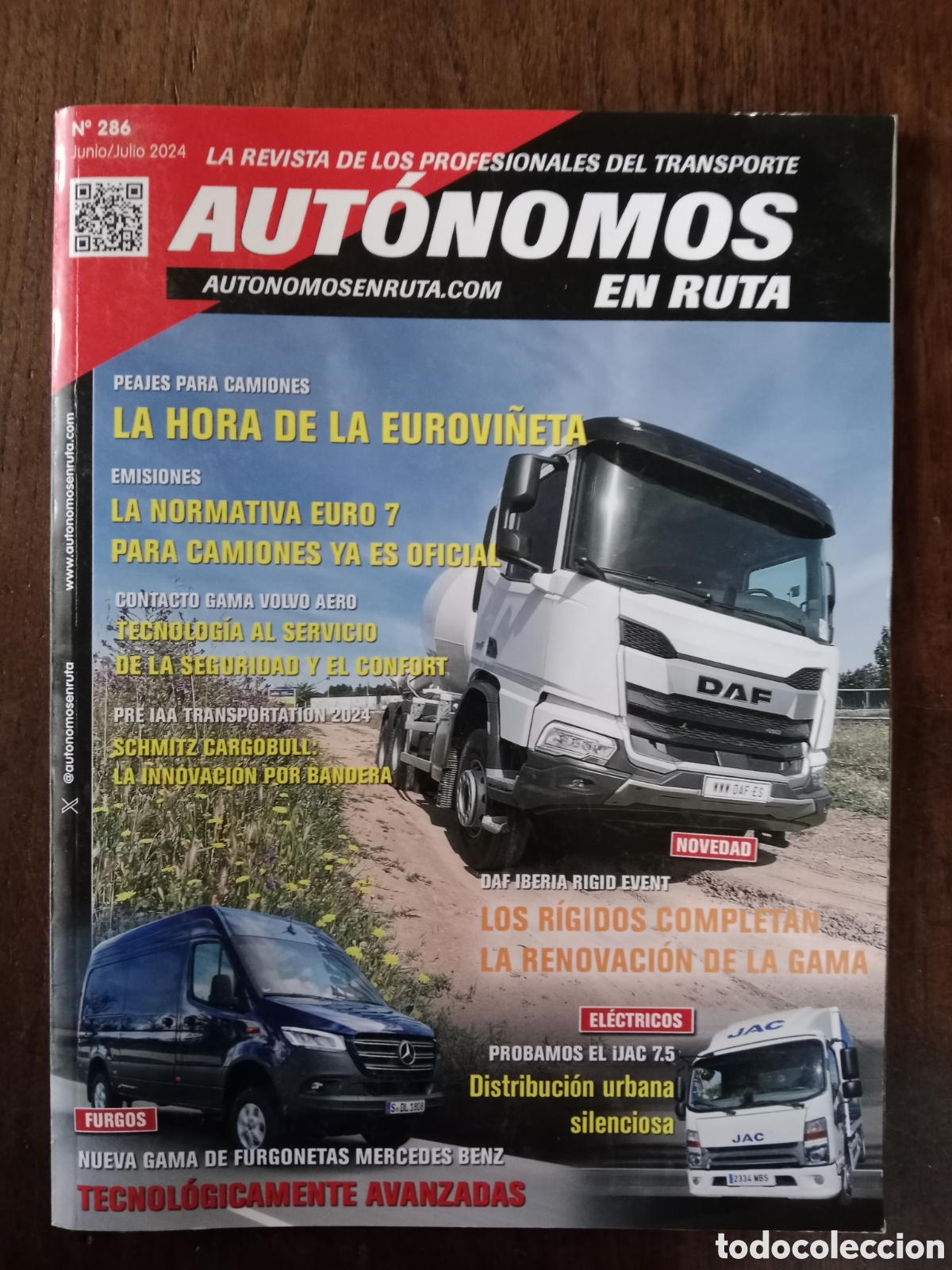 Coches: Revista aut&oacute;nomos en ruta n. 286 de 2024 cami&oacute;n daf