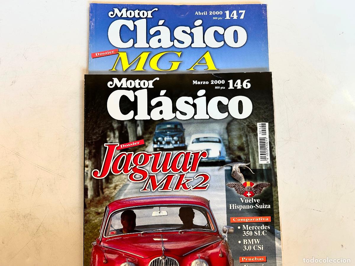 Coches: 2x MOTOR CL&Aacute;SICO-N.146,147 A&Ntilde;O 2000-MGA JAGUAR-REVISTA COCHE AUTOM&Oacute;VIL MAGAZ&Iacute;N