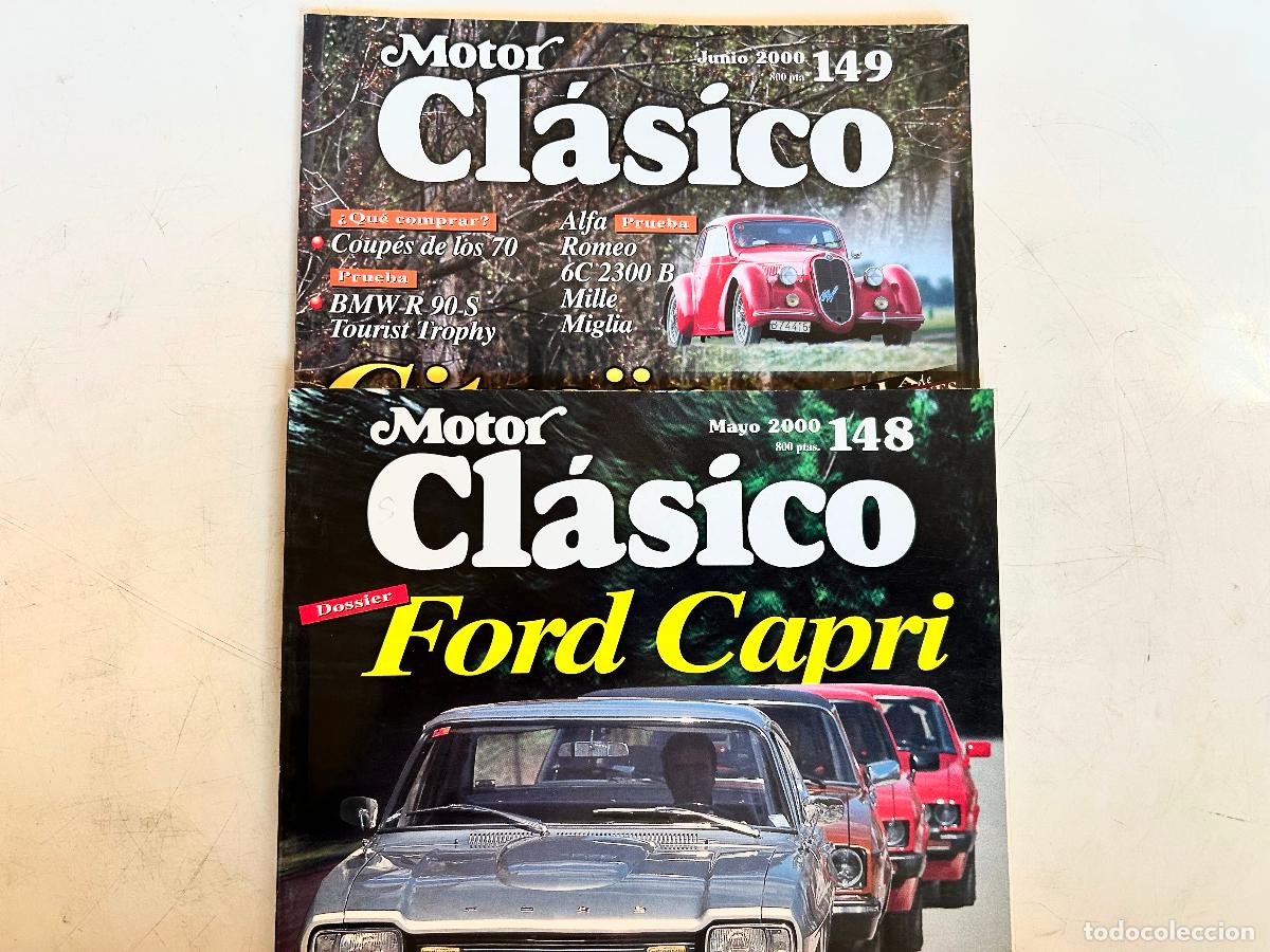 Coches: 2x MOTOR CL&Aacute;SICO-N.148,149 A&Ntilde;O 2000-FORD CAPRI CITROEN DS-REVISTA COCHE AUTOM&Oacute;VIL MAGAZ&Iacute;N