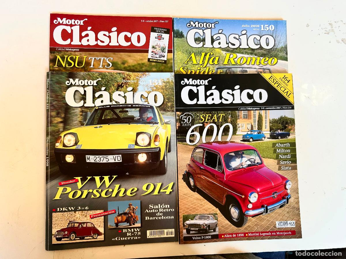 Coches: 4x MOTOR CL&Aacute;SICO-N.131,150,237,238-ESPECIAL SEAT 600 PORSCHE 914-REVISTA COCHE AUTOM&Oacute;VIL MAGAZ&Iacute;N
