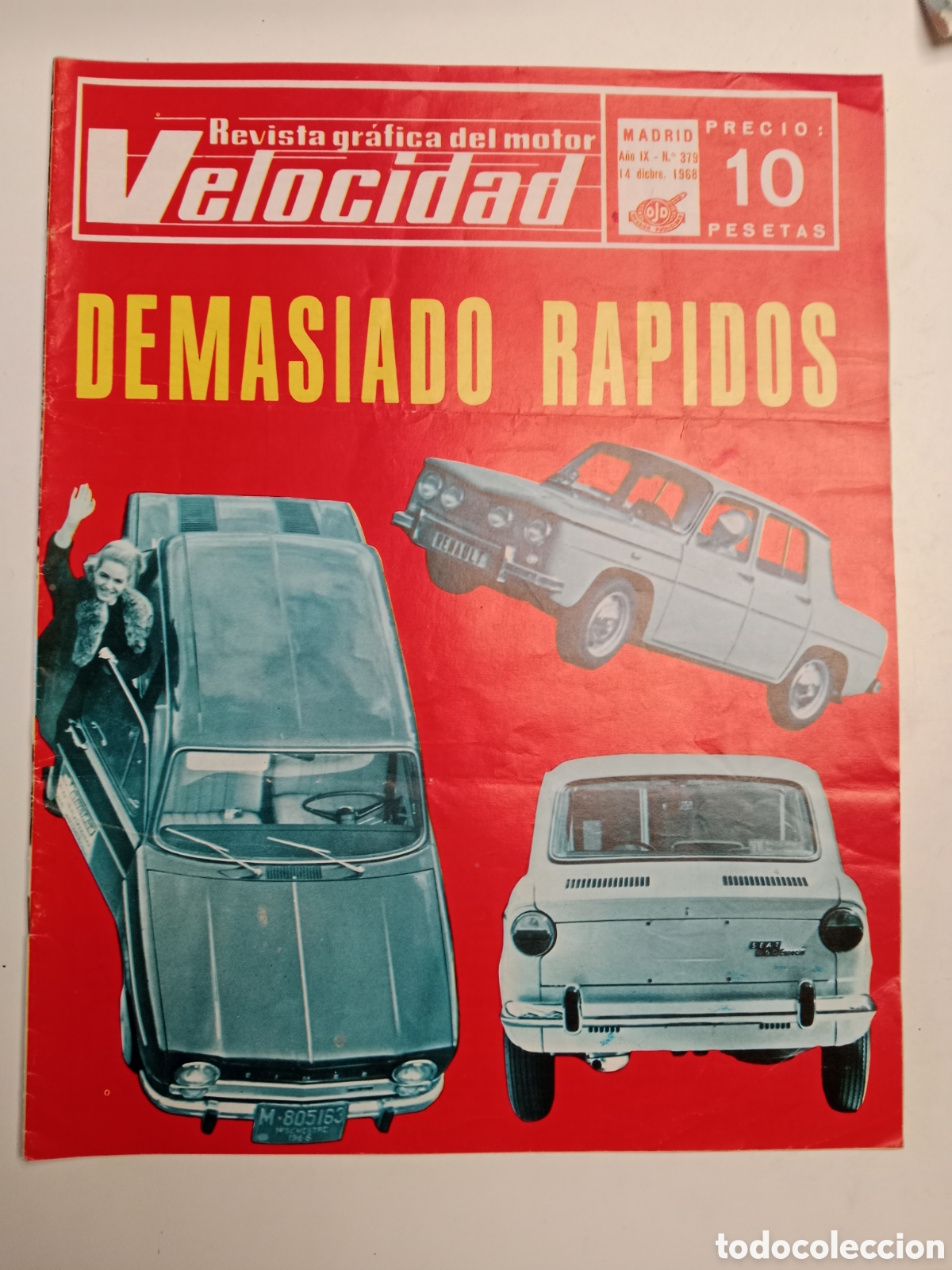 Coches: Revista velocidad n. 379 de 1968 automovil Dodge dart americanos
