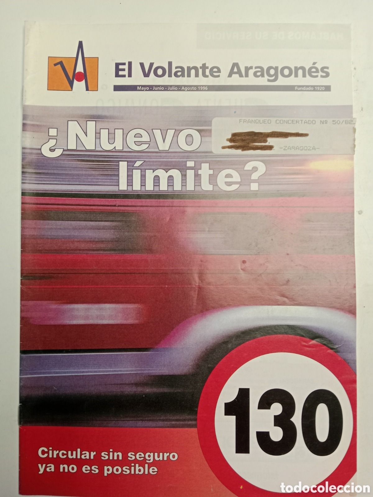 Coches: Revista volante aragones de 1996 autom&oacute;vil