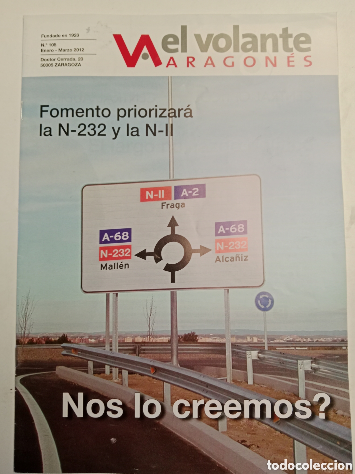 Coches: Revista volante aragones n. 108 de 2012 autom&oacute;vil