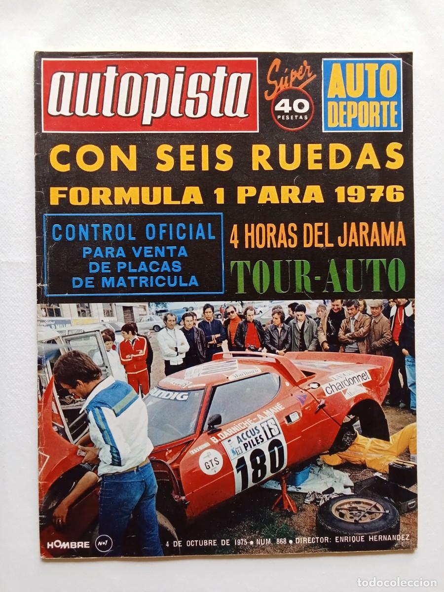 Coches: AUTOPISTA N&ordm; 868 1975 JARAMA Matra Simca CHRYSLER GB Ranault 8 SIMCA 1200 Maurizzio Verini