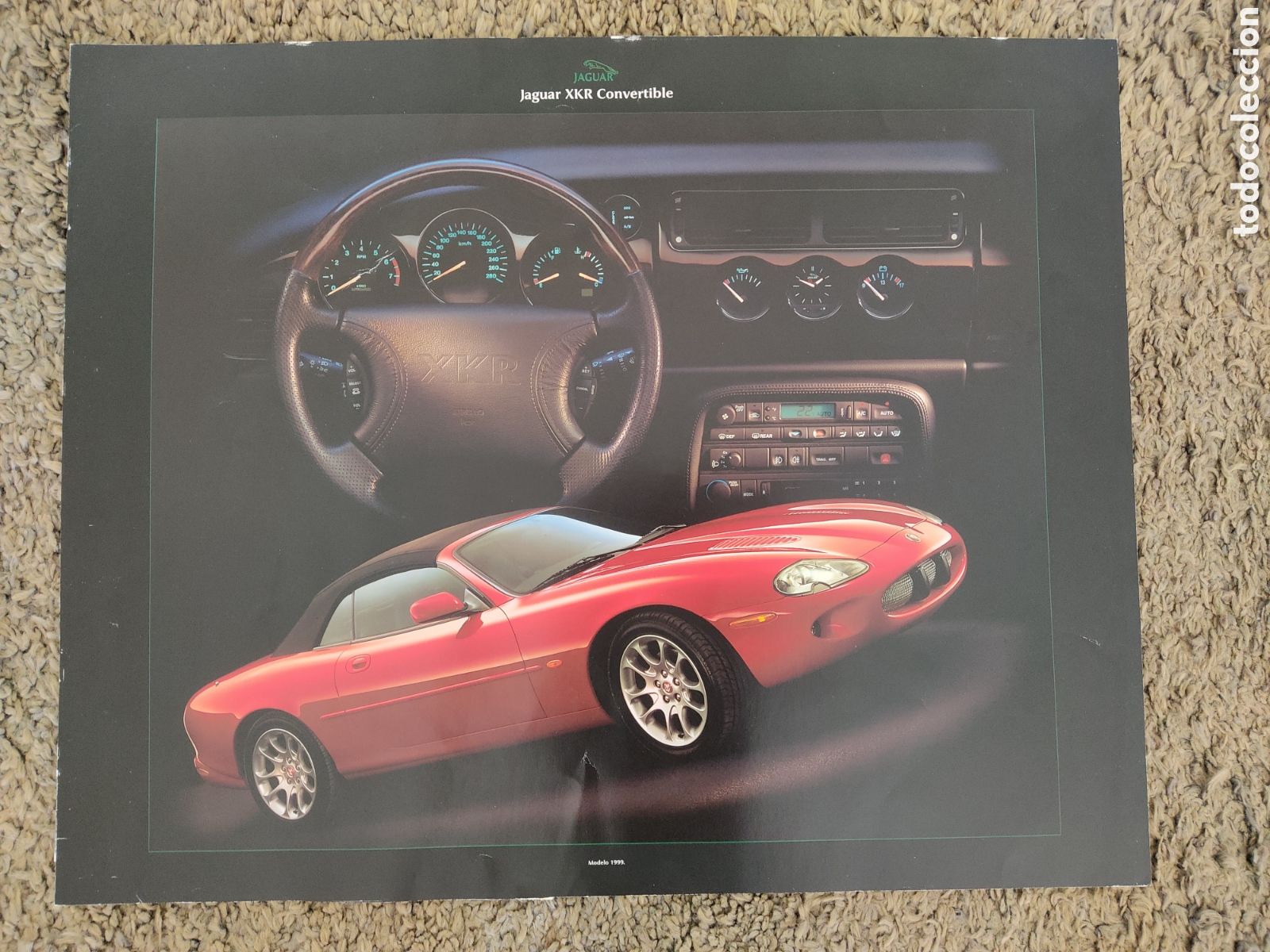 Coches: POSTER JAGUAR XKR CONVERTIBLE 1999 50X40