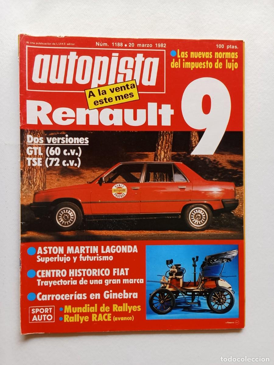 Coches: AUTOPISTA N&ordm; 1188 1982 RENAULT 9 Aston Martin Langoda RALLYE RACE GP BRASIL FORMULA 1