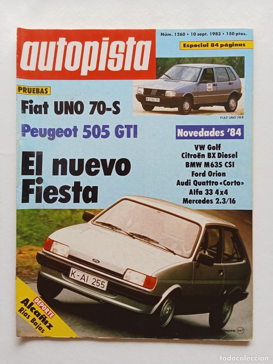 Coches: AUTOPISTA N&ordm; 1260 1983 FIAT UNO 70 S Peugeot 505 GTI BMW M635 CSI Audi Quattro ALFA 33 Mercedes 2.3